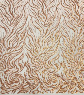 Nuro Beaded Tulle - Orange