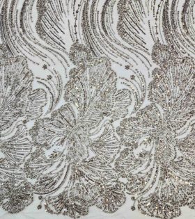 Arwa Beaded Tulle - Gun Metal