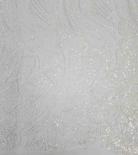 Arwa Beaded Tulle - White