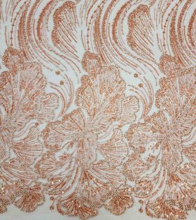 Arwa Beaded Tulle - Orange
