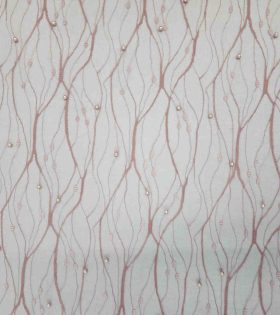 Pearl Embroidered Tulle - Dusty Pink
