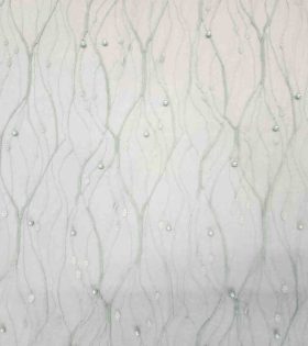 Pearl Embroidered Tulle - Sage
