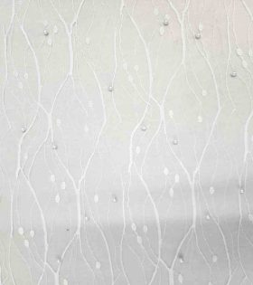 Pearl Embroidered Tulle - Cream