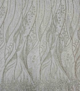 Embroidered Tulle - Beige