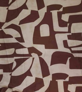 Printed Armani Satin - Abstract - Chocolate