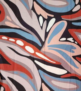 Printed Armani Satin - Abstract - Burnt Orange
