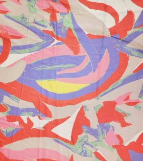 Printed Armani Satin - Abstract - Mint