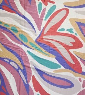 Printed Armani Satin - Abstract - Dusty Pink