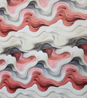 Foil Look Printed Duchess Satin