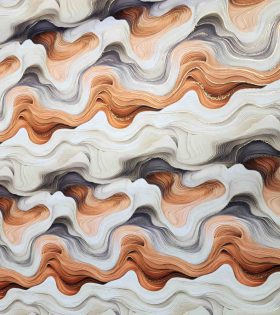 Foil Look Printed Duchess Satin