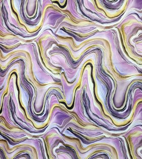 Foil Look Printed Duchess Satin