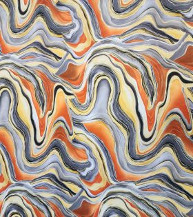 Foil Look Printed Duchess Satin