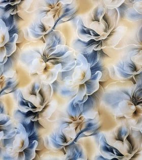 Foil Look Printed Duchess Satin