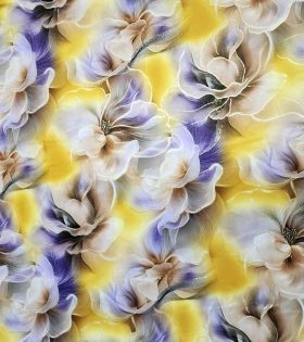 Foil Look Printed Duchess Satin