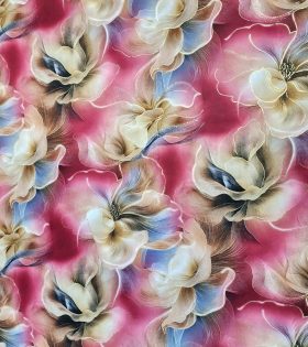 Foil Look Printed Duchess Satin