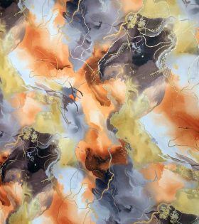 Foil Look Printed Duchess Satin