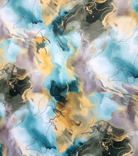 Foil Look Printed Duchess Satin