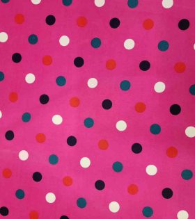 Printed Cotton Poplin - Cerise Pink