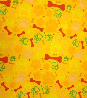 Printed Cotton Poplin - Canary Yellow