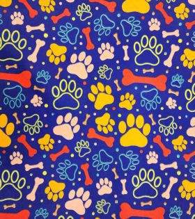Printed Cotton Poplin - Royal Blue