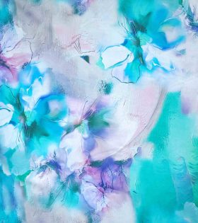 Rayon Challis - Abstract - Aqua