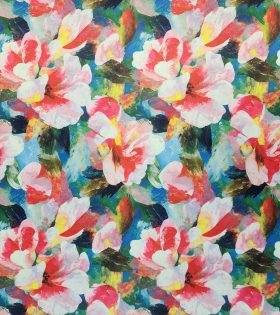 Digital Printed Duchess Satin - Floral - Green
