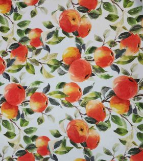 Printed Mini Matt - Golden Apples - White