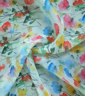 Printed Organdy Satin