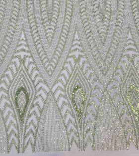 Kara Beaded Tulle - Mint