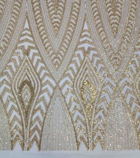 Kara Beaded Tulle - Gold