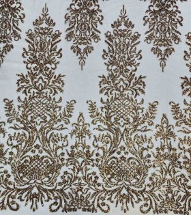 Mistelle Sugar Metallic Tulle - Brown