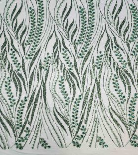 Ophelia Sequins Tulle - Bottle Green