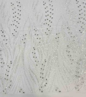 Ophelia Sequins Tulle - White