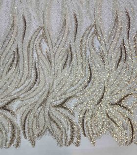 Julia Beaded Tulle - White
