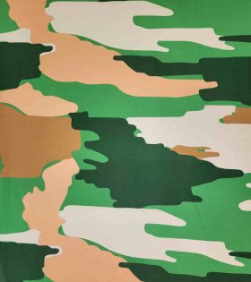 Printed Tik Tok Satin D2 - Abstract - Emerald Green