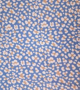 Printed Tik Tok Satin D1 - Animal Print - Denim Blue