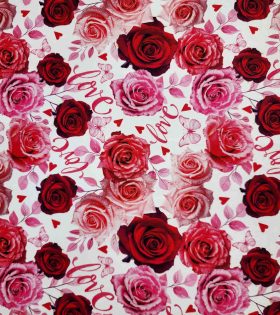 Printed Satin  - Rosalia - Sweet & Pink
