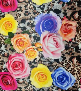 Printed Satin - Petaleague - Brown