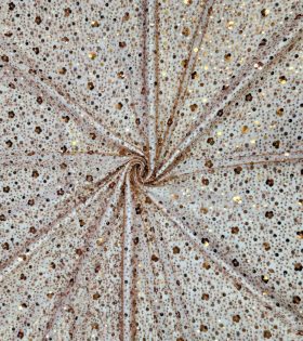 French Beaded Spankle Tulle - Rust