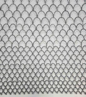 Novelty Tulle (16210) - Black & Beige