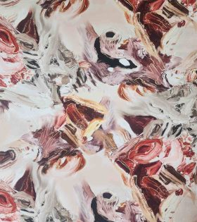 Foil Look Printed Duchess Satin