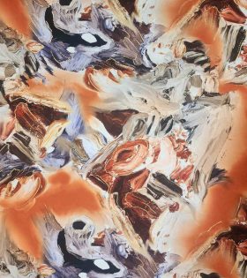 Foil Look Printed Duchess Satin