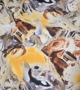 Foil Look Printed Duchess Satin