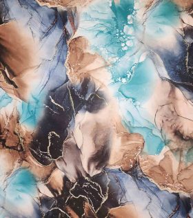 Foil Look Printed Duchess Satin