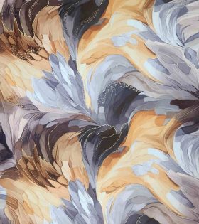 Foil Look Printed Duchess Satin