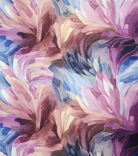 Foil Look Printed Duchess Satin