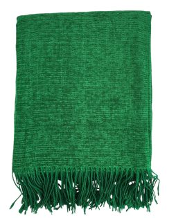 Chenille Throw - Apple Green