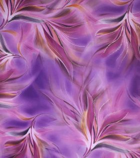 Foil Look Printed Duchess Satin