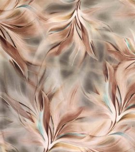 Foil Look Printed Duchess Satin
