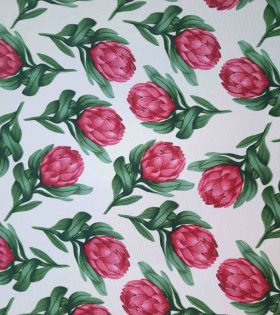 Printed Mini Matt - Protea - White